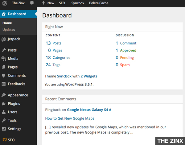 Wordpress Dashboard MP6